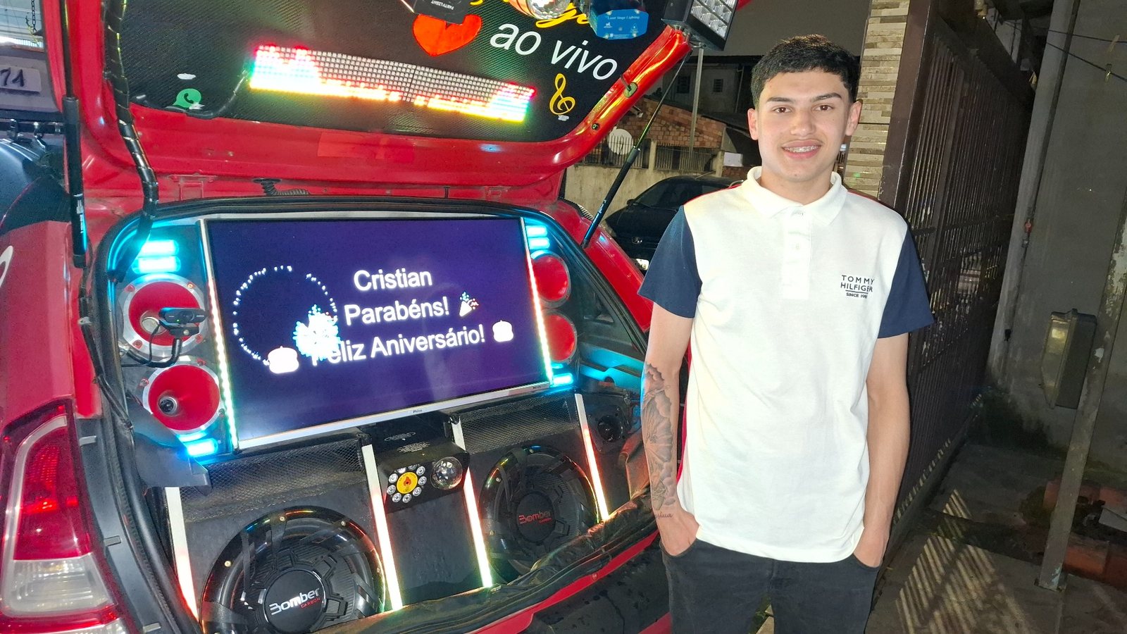 Foto real de homenagem da Saile Mensagens