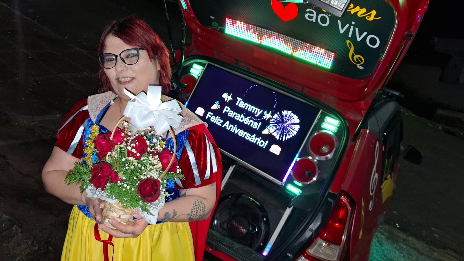 Foto real de homenagem da Saile Mensagens